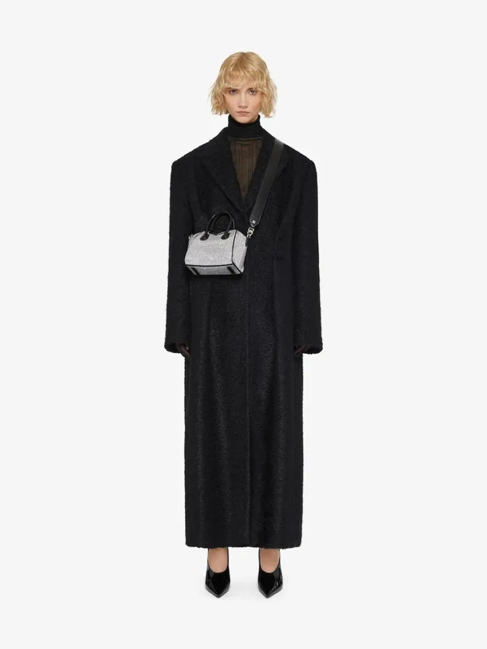 Givenchy Antigona Toy Bag In Satin With Strass Black Women Micro Bags Givenchy Antigona Toy Bag In Satin With Strass Black Women Micro Bags