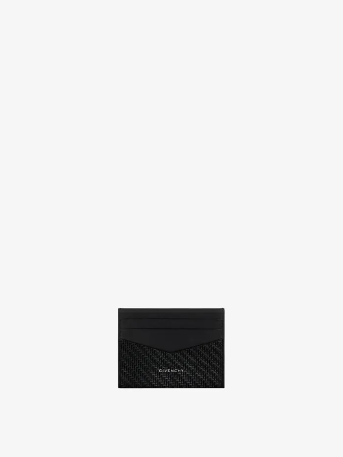 Givenchy Card Holder In Braidedeffect Leather Black Men Wallets and Card Holders Givenchy Card Holder In Braidedeffect Leather Black Men Wallets and Card Holders