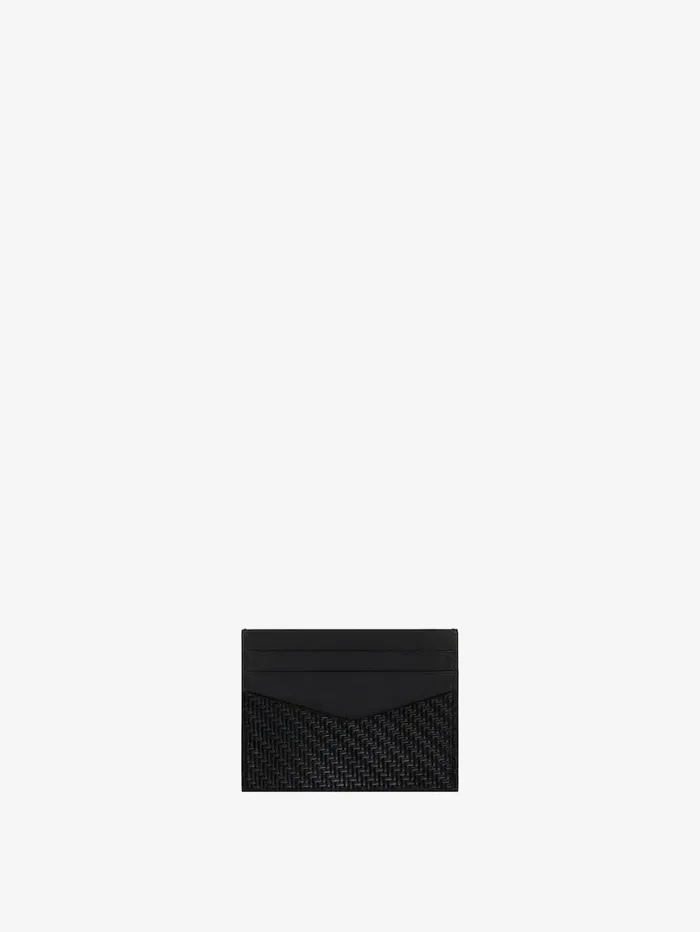 Givenchy Card Holder In Braidedeffect Leather Black Men Wallets and Card Holders Givenchy Card Holder In Braidedeffect Leather Black Men Wallets and Card Holders