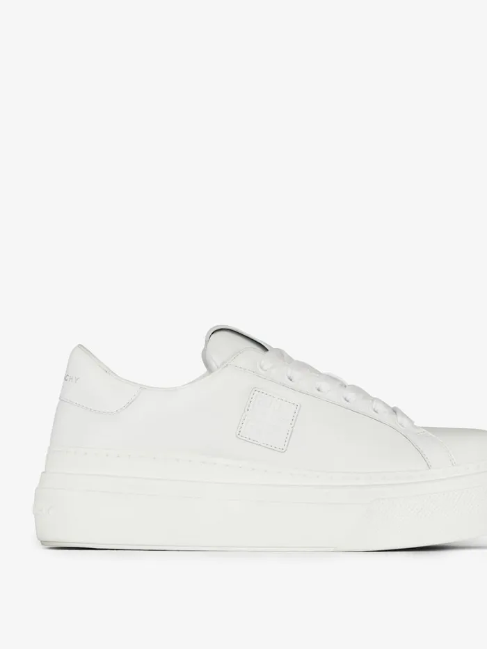 Givenchy City Platform Sneakers In Leather White Women City Givenchy City Platform Sneakers In Leather White Women City