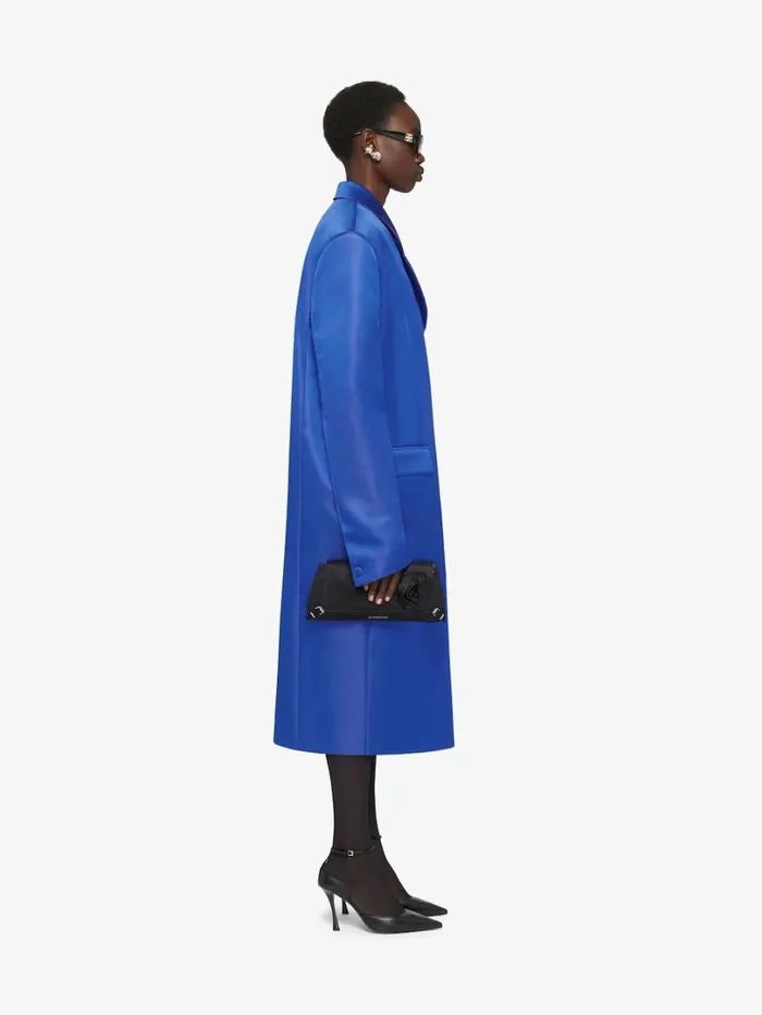 Givenchy Coat In Silk Satin Duchesse Iris Purple Women Coats and Jackets