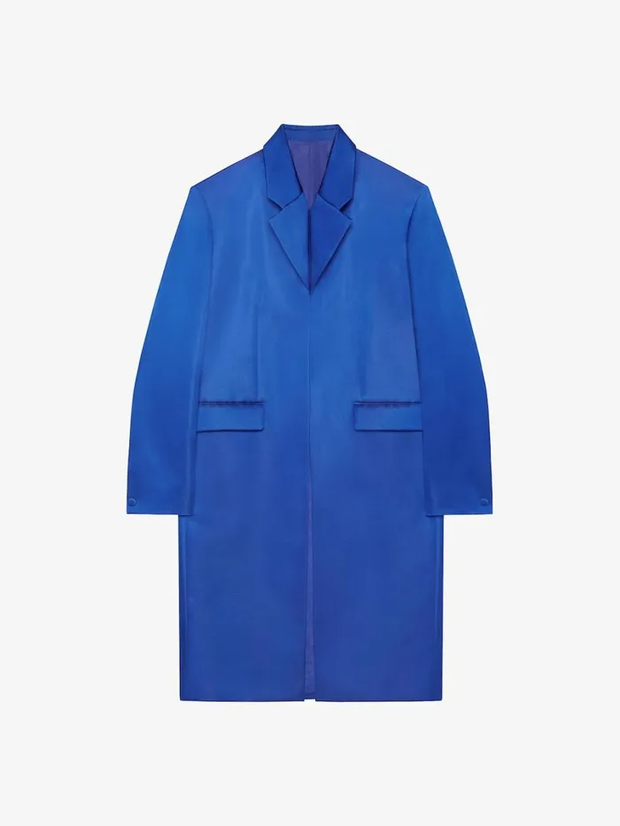 Givenchy Coat In Silk Satin Duchesse Iris Purple Women Coats and Jackets