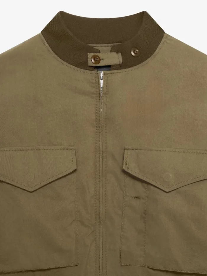 Givenchy Cropped Bomber Jacket In Cotton Olive Green Men Outerwear and Blousons