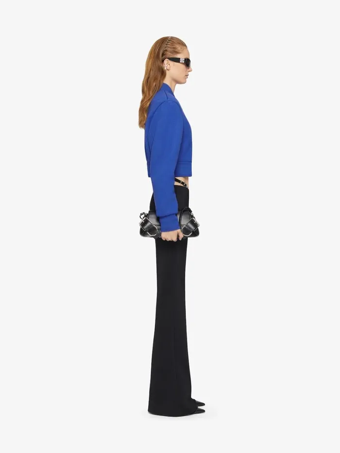 Givenchy Cropped Varsity Jacket In Wool Iris Purple Women Outerwear and Blousons