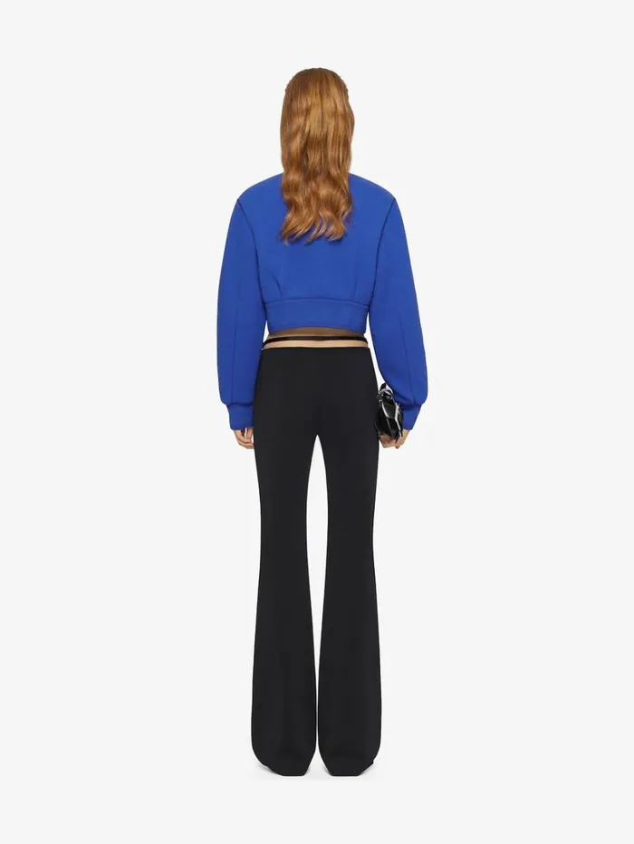 Givenchy Cropped Varsity Jacket In Wool Iris Purple Women Outerwear and Blousons