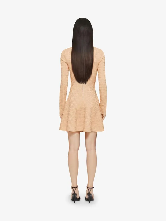 Givenchy Dress In Mini 4G Jacquard Tan Women Dresses