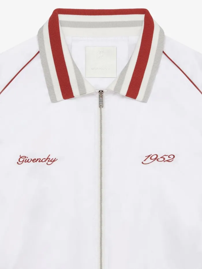 Givenchy GIVENCHY 1952 Shiny Bomber Jacket White Men Outerwear and Blousons