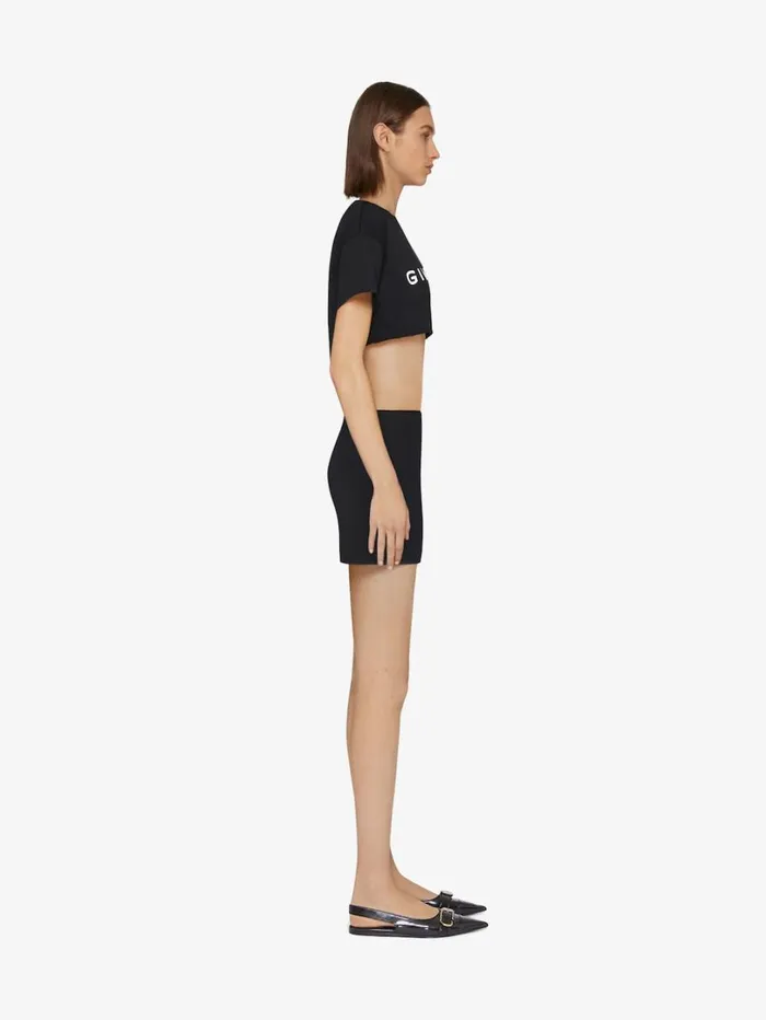 Givenchy GIVENCHY Archetype Cropped Tshirt In Cotton Black Women TShirts