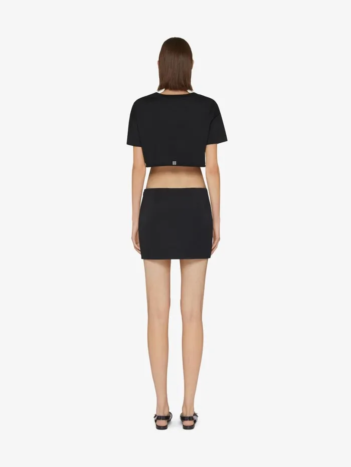 Givenchy GIVENCHY Archetype Cropped Tshirt In Cotton Black Women TShirts