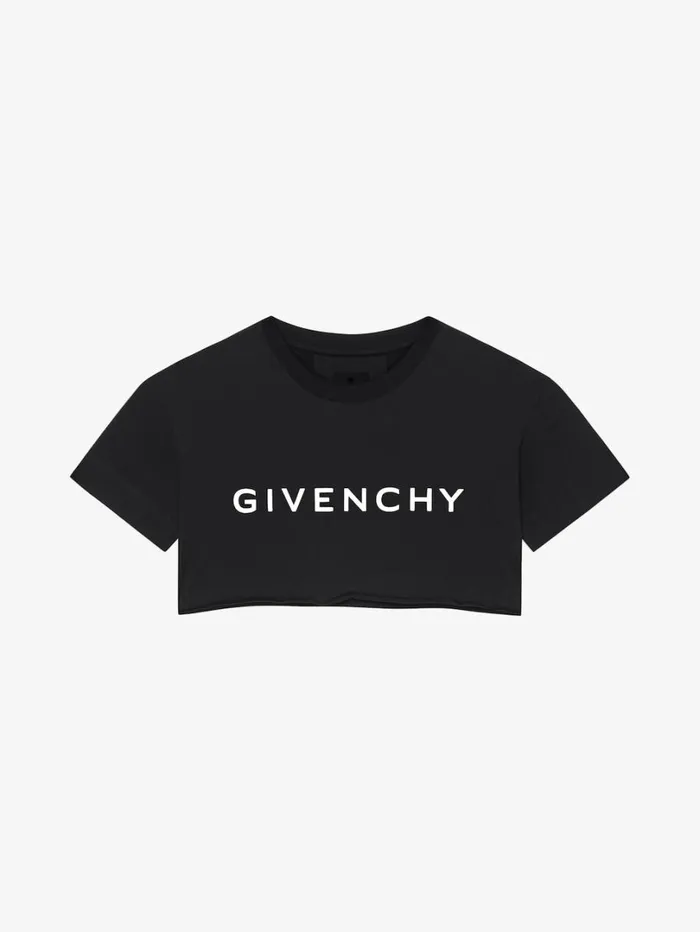 Givenchy GIVENCHY Archetype Cropped Tshirt In Cotton Black Women TShirts
