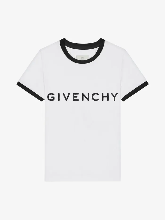 Givenchy GIVENCHY Archetype Slim Fit Tshirt In Cotton Whiteblack Women TShirts