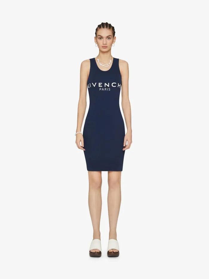 Givenchy GIVENCHY Archetype Tank Dress In Jersey Dark Navy Women Dresses