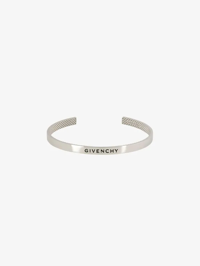 Givenchy GIVENCHY Cuff Bracelet In Silver Metal Silvery Men Jewelry
