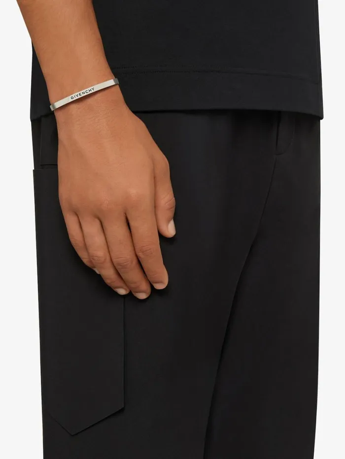 Givenchy GIVENCHY Cuff Bracelet In Silver Metal Silvery Men Jewelry Givenchy GIVENCHY Cuff Bracelet In Silver Metal Silvery Men Jewelry
