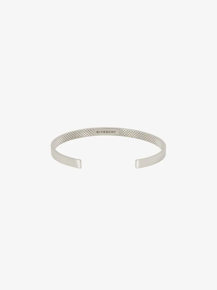 Givenchy GIVENCHY Cuff Bracelet In Silver Metal Silvery Men Jewelry Givenchy GIVENCHY Cuff Bracelet In Silver Metal Silvery Men Jewelry