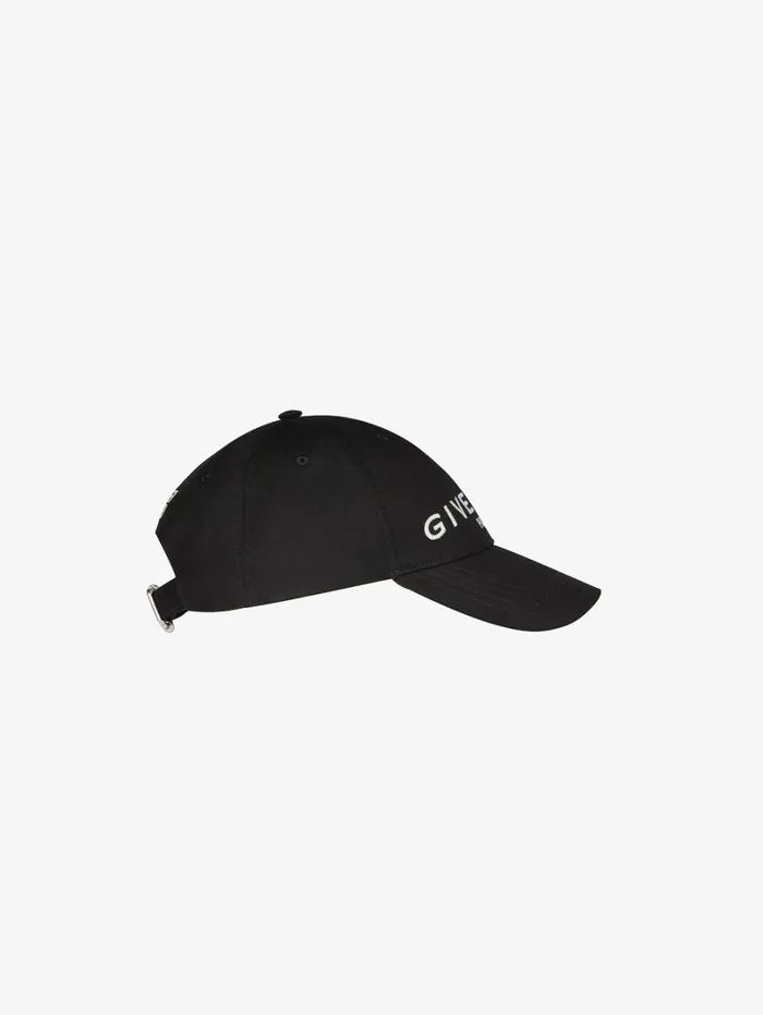 Givenchy GIVENCHY Paris Embroidered Cap In Cotton Black Men Beanies and Caps Givenchy GIVENCHY Paris Embroidered Cap In Cotton Black Men Beanies and Caps