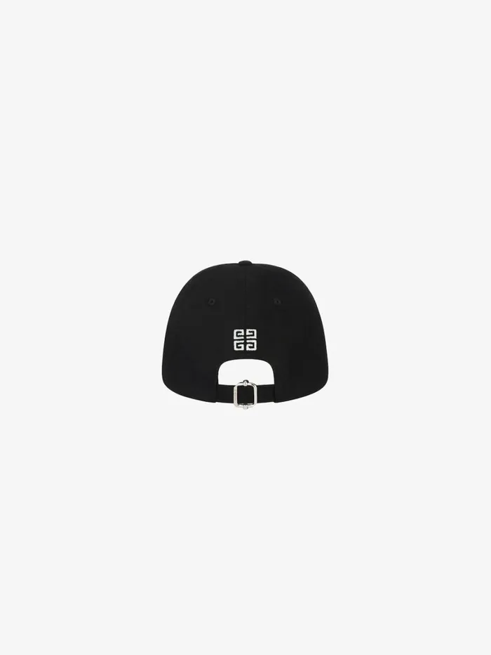 Givenchy GIVENCHY Paris Embroidered Cap In Cotton Black Men Beanies and Caps Givenchy GIVENCHY Paris Embroidered Cap In Cotton Black Men Beanies and Caps