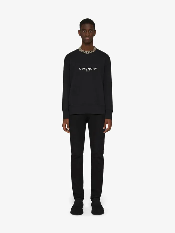 Givenchy GIVENCHY Reverse Slim Fit Sweatshirt In Fleece Black Men Sweatshirts and Hoodies Givenchy GIVENCHY Reverse Slim Fit Sweatshirt In Fleece Black Men Sweatshirts and Hoodies