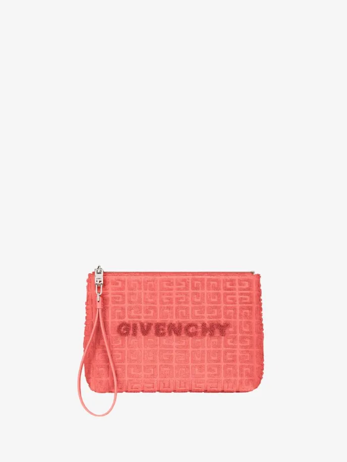 Givenchy GIVENCHY Travel Pouch In 4G Cotton Towelling Coral Women Wallets and Card Holders Givenchy GIVENCHY Travel Pouch In 4G Cotton Towelling Coral Women Wallets and Card Holders