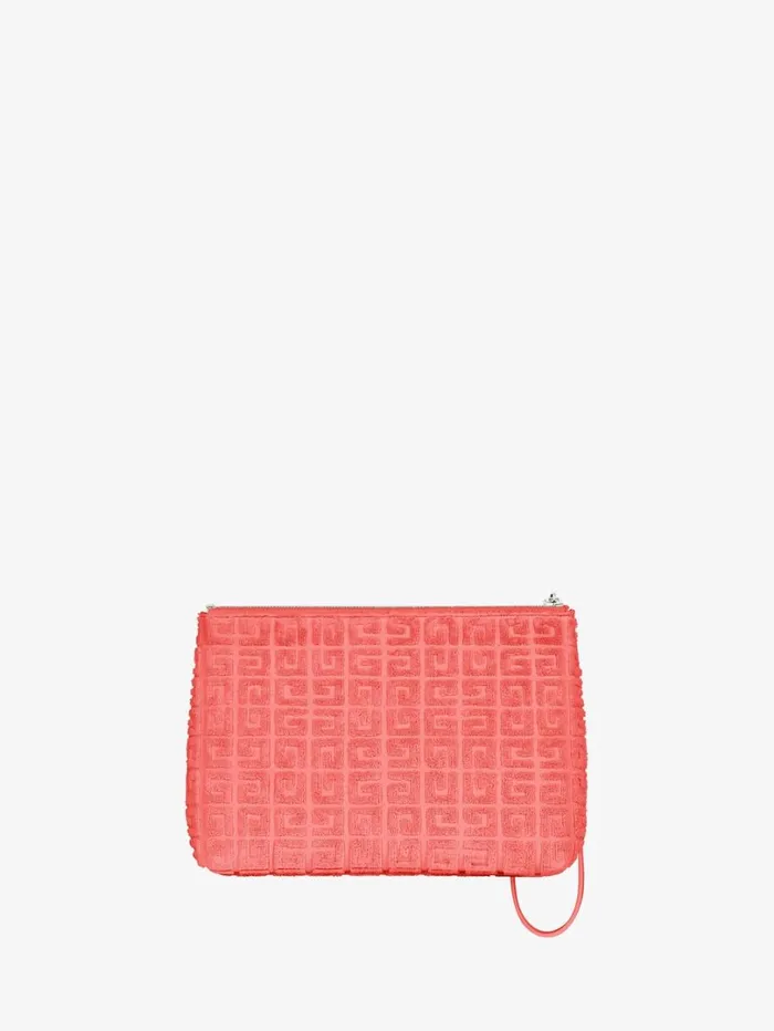 Givenchy GIVENCHY Travel Pouch In 4G Cotton Towelling Coral Women Wallets and Card Holders Givenchy GIVENCHY Travel Pouch In 4G Cotton Towelling Coral Women Wallets and Card Holders