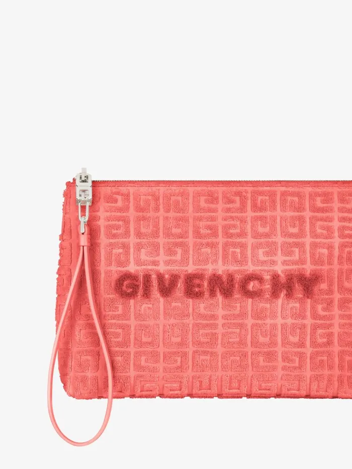 Givenchy GIVENCHY Travel Pouch In 4G Cotton Towelling Coral Women Wallets and Card Holders Givenchy GIVENCHY Travel Pouch In 4G Cotton Towelling Coral Women Wallets and Card Holders