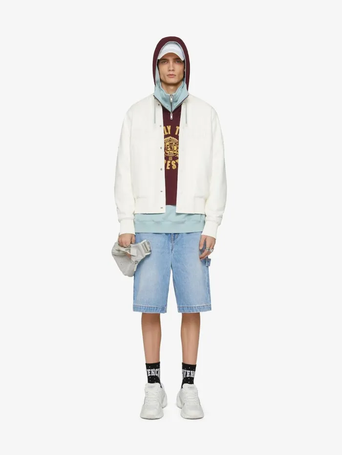 Givenchy GIVENCHY Varsity Jacket In Leather White Men Outerwear and Blousons