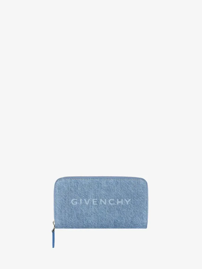 Givenchy GIVENCHY Wallet In Denim Medium Blue Women Wallets and Card Holders