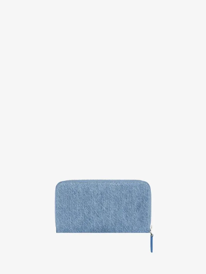 Givenchy GIVENCHY Wallet In Denim Medium Blue Women Wallets and Card Holders Givenchy GIVENCHY Wallet In Denim Medium Blue Women Wallets and Card Holders
