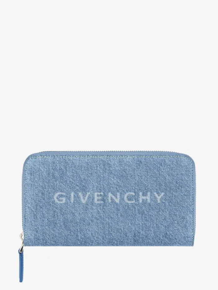 Givenchy GIVENCHY Wallet In Denim Medium Blue Women Wallets and Card Holders Givenchy GIVENCHY Wallet In Denim Medium Blue Women Wallets and Card Holders
