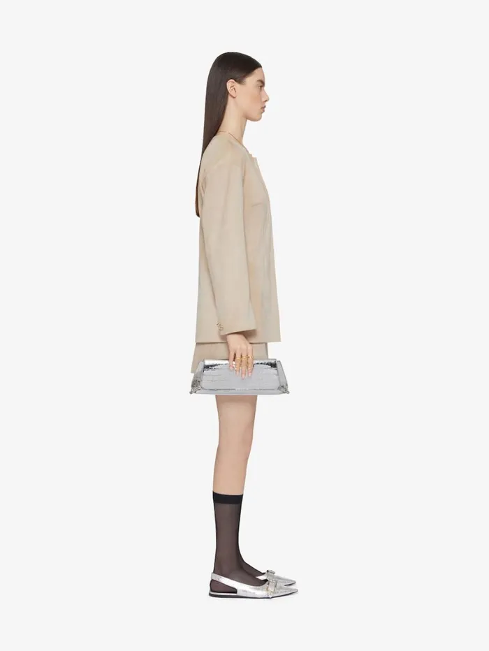 Givenchy Jacket In Suede With 4G Liquid Detail Sand Women Outerwear and Blousons