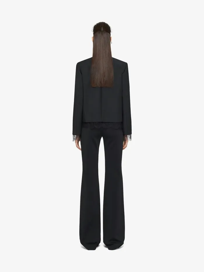 Givenchy Jacket In Wool And Mohair With Lace Black Women Coats and Jackets