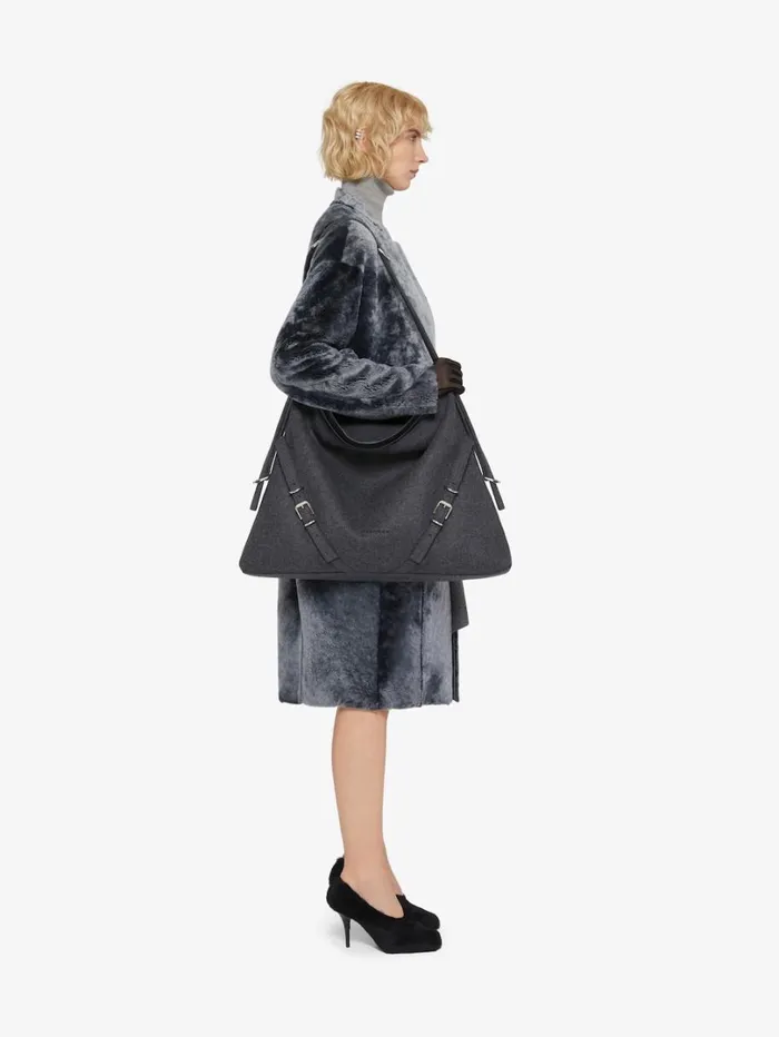Givenchy Large Voyou Bag In Cashmere Medium Grey Women Crossbody Bags Givenchy Large Voyou Bag In Cashmere Medium Grey Women Crossbody Bags