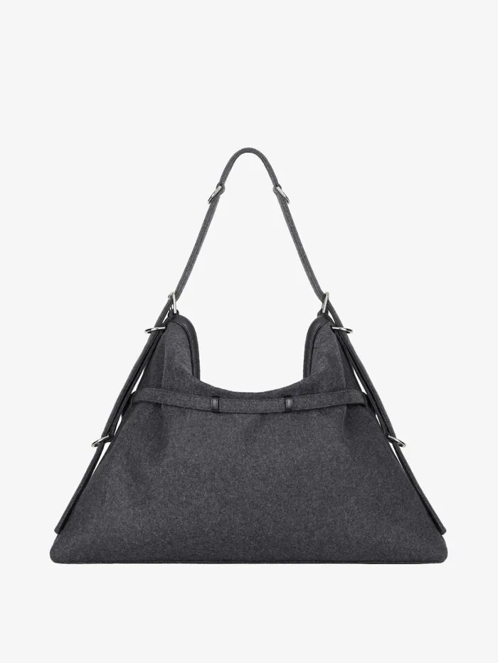 Givenchy Large Voyou Bag In Cashmere Medium Grey Women Crossbody Bags Givenchy Large Voyou Bag In Cashmere Medium Grey Women Crossbody Bags