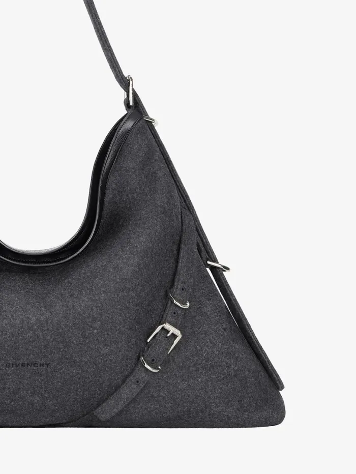 Givenchy Large Voyou Bag In Cashmere Medium Grey Women Crossbody Bags Givenchy Large Voyou Bag In Cashmere Medium Grey Women Crossbody Bags