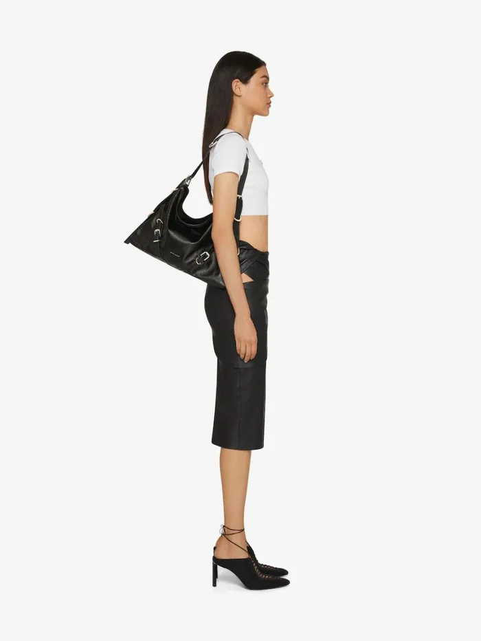 Givenchy Medium Voyou Bag In Leather Black Women Crossbody Bags Givenchy Medium Voyou Bag In Leather Black Women Crossbody Bags