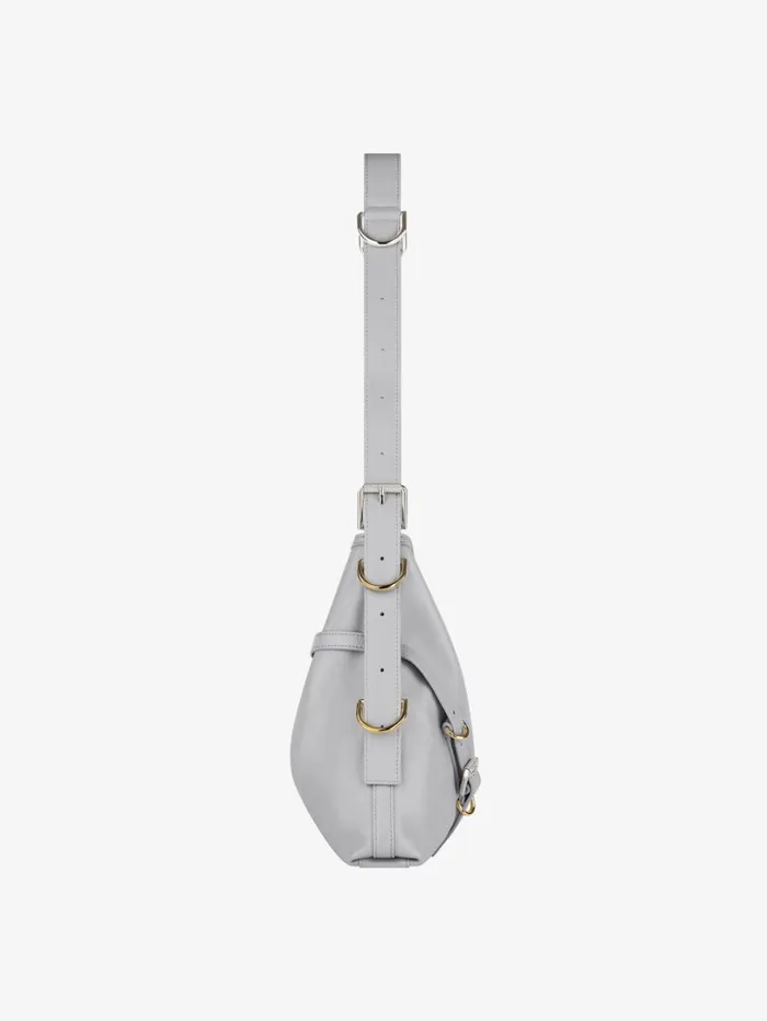 Givenchy Medium Voyou Bag In Leather Light Grey Women Crossbody Bags Givenchy Medium Voyou Bag In Leather Light Grey Women Crossbody Bags