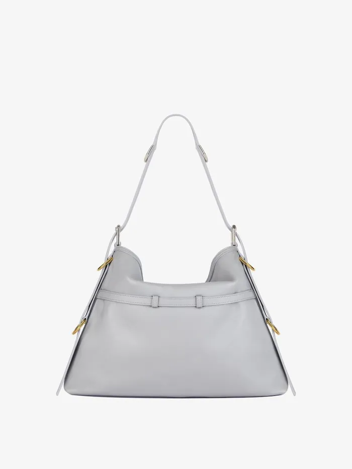 Givenchy Medium Voyou Bag In Leather Light Grey Women Crossbody Bags Givenchy Medium Voyou Bag In Leather Light Grey Women Crossbody Bags