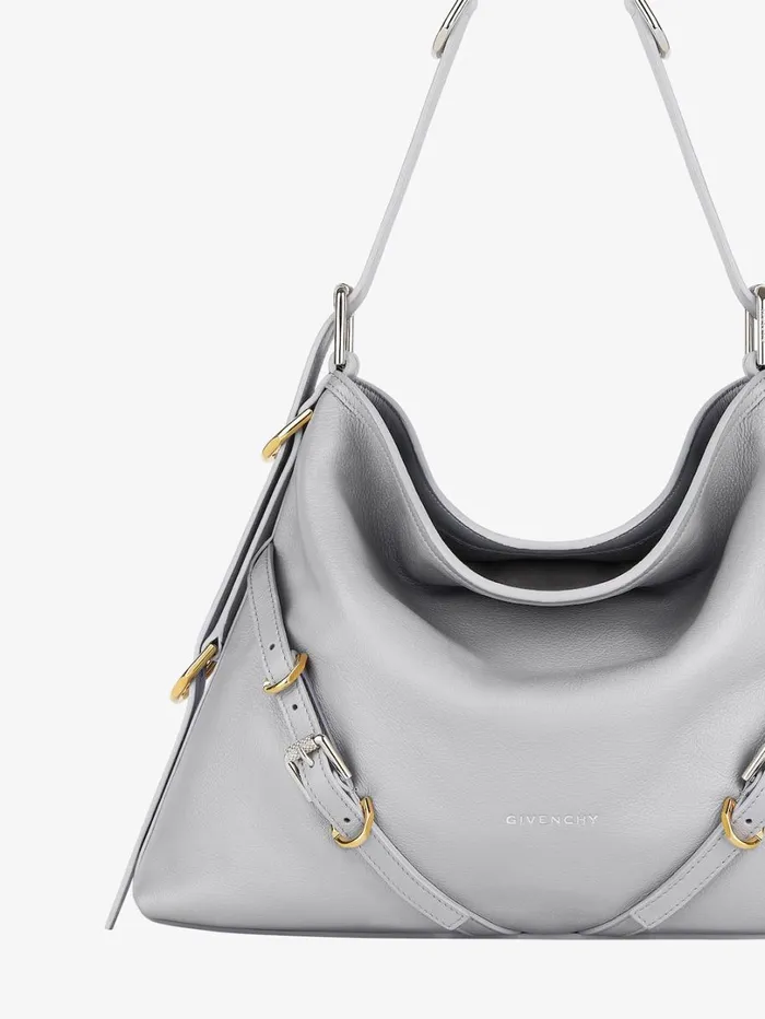 Givenchy Medium Voyou Bag In Leather Light Grey Women Crossbody Bags Givenchy Medium Voyou Bag In Leather Light Grey Women Crossbody Bags