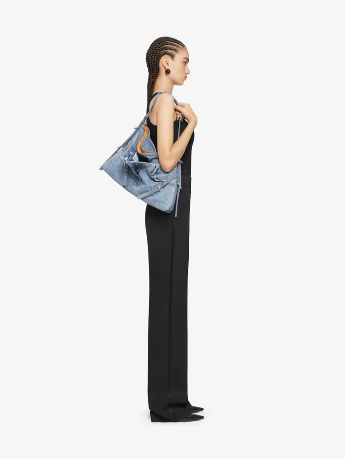 Givenchy Medium Voyou Boyfriend Bag In Jeans Medium Blue Women Shoulder Bags Givenchy Medium Voyou Boyfriend Bag In Jeans Medium Blue Women Shoulder Bags