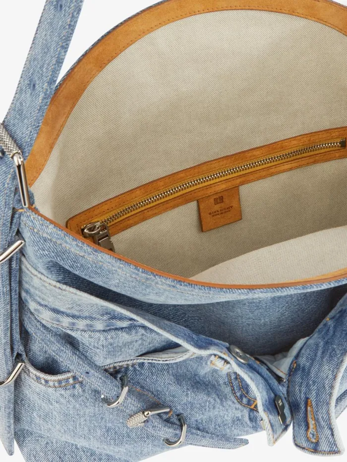 Givenchy Medium Voyou Boyfriend Bag In Jeans Medium Blue Women Shoulder Bags Givenchy Medium Voyou Boyfriend Bag In Jeans Medium Blue Women Shoulder Bags