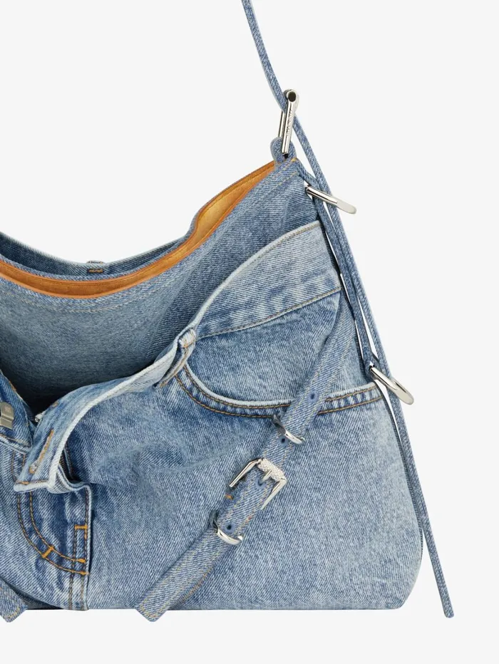 Givenchy Medium Voyou Boyfriend Bag In Jeans Medium Blue Women Shoulder Bags Givenchy Medium Voyou Boyfriend Bag In Jeans Medium Blue Women Shoulder Bags