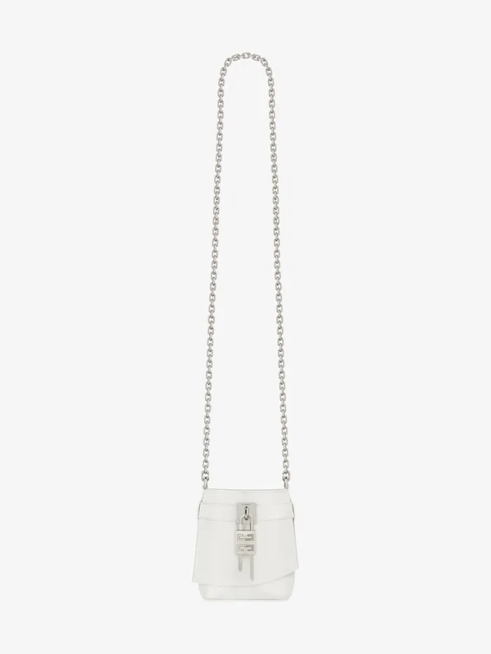 Givenchy Micro Shark Lock Bucket Bag In Box Leather Ivory Women Crossbody Bags Givenchy Micro Shark Lock Bucket Bag In Box Leather Ivory Women Crossbody Bags