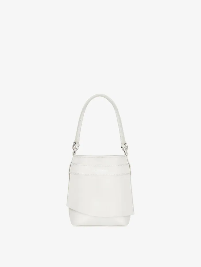 Givenchy Micro Shark Lock Bucket Bag In Box Leather Ivory Women Crossbody Bags Givenchy Micro Shark Lock Bucket Bag In Box Leather Ivory Women Crossbody Bags