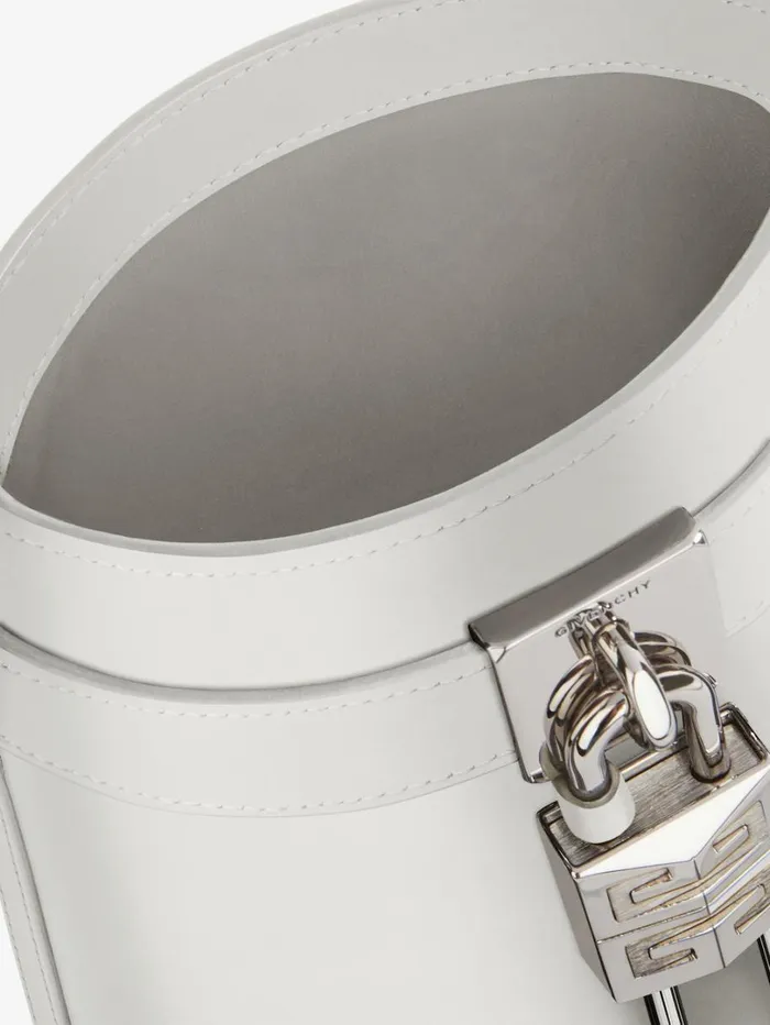 Givenchy Micro Shark Lock Bucket Bag In Box Leather Ivory Women Crossbody Bags Givenchy Micro Shark Lock Bucket Bag In Box Leather Ivory Women Crossbody Bags
