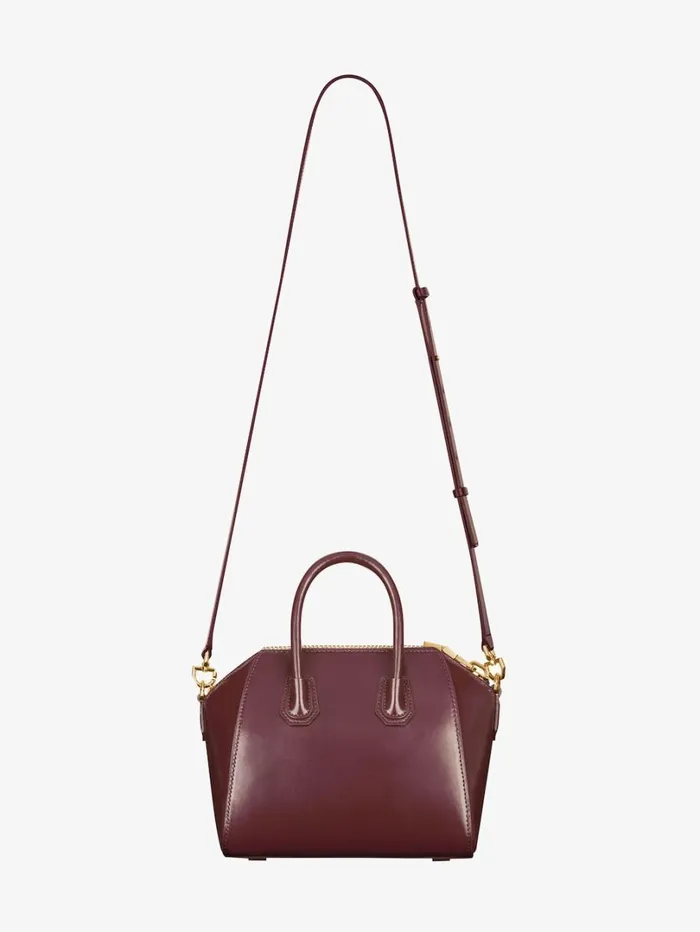 Givenchy Mini Antigona Bag In Box Leather Oxblood Red Women Crossbody Bags Givenchy Mini Antigona Bag In Box Leather Oxblood Red Women Crossbody Bags