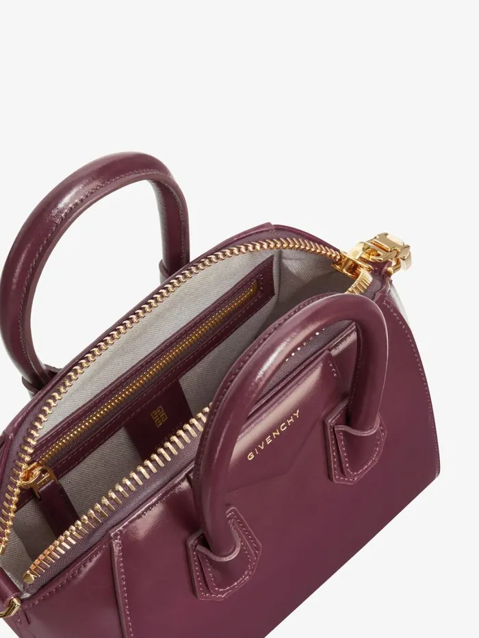 Givenchy Mini Antigona Bag In Box Leather Oxblood Red Women Crossbody Bags Givenchy Mini Antigona Bag In Box Leather Oxblood Red Women Crossbody Bags