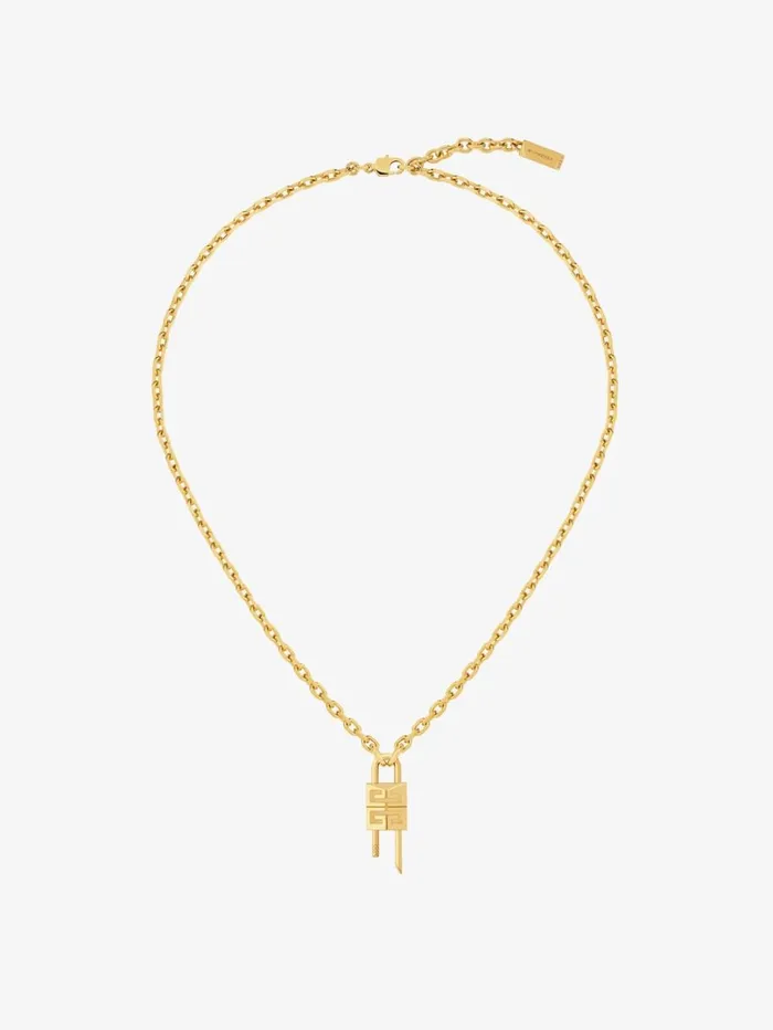Givenchy Mini Lock Necklace In Metal Golden Yellow Women Jewelry