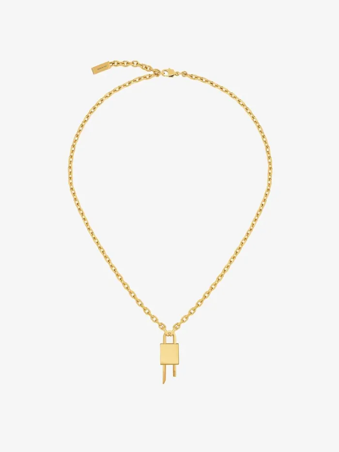 Givenchy Mini Lock Necklace In Metal Golden Yellow Women Jewelry Givenchy Mini Lock Necklace In Metal Golden Yellow Women Jewelry