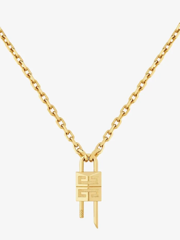Givenchy Mini Lock Necklace In Metal Golden Yellow Women Jewelry Givenchy Mini Lock Necklace In Metal Golden Yellow Women Jewelry