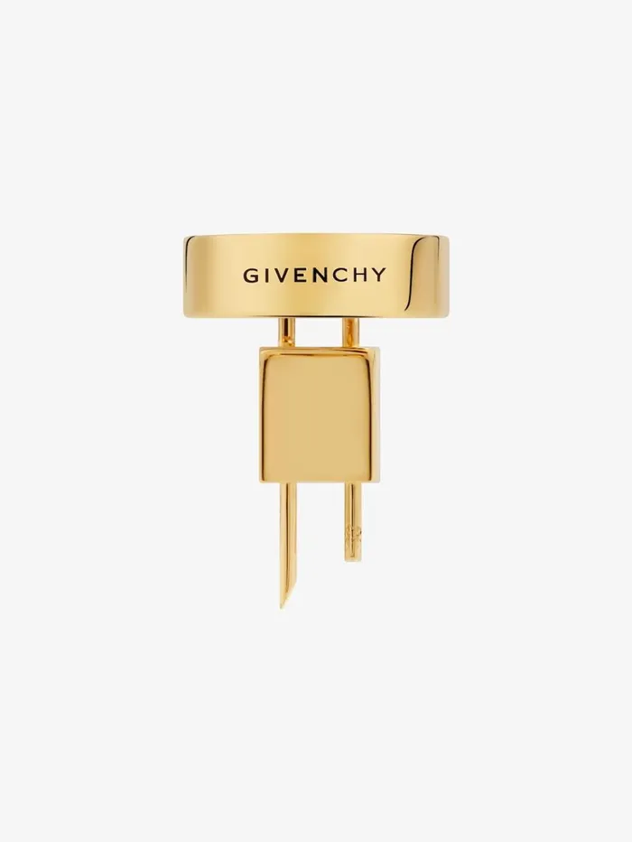 Givenchy Mini Lock Ring In Metal Golden Yellow Women Jewelry Givenchy Mini Lock Ring In Metal Golden Yellow Women Jewelry